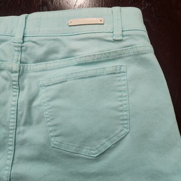 Soft Surroundings Stretch High Rise Bermuda Shorts Blue Denim Women's Sz M - Picture 10 of 10